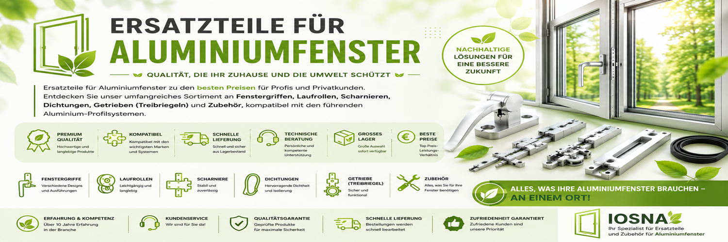 Ersatzteile für Aluminiumfenster
