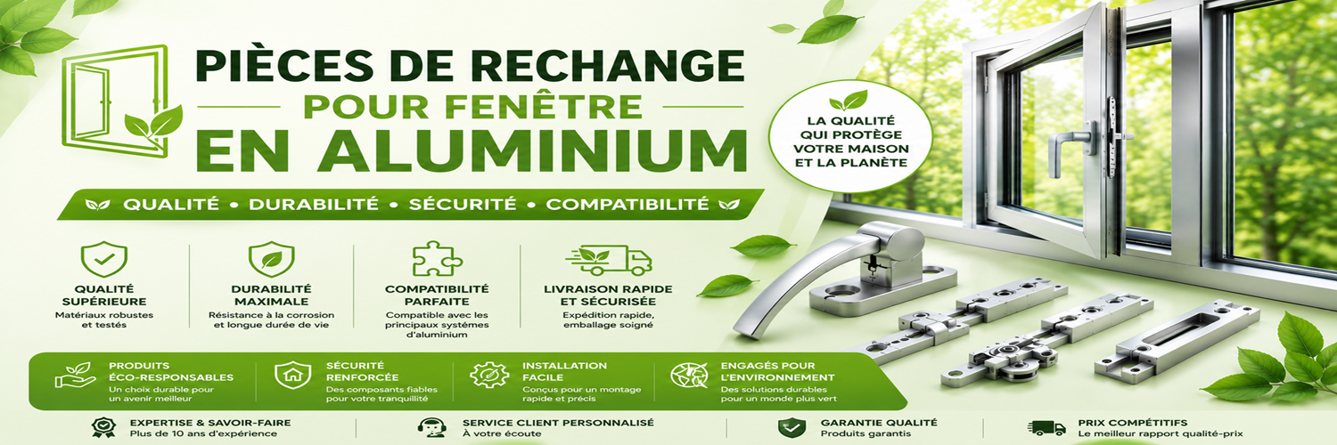 Pieces de rechange pour fenetre en aluminium
