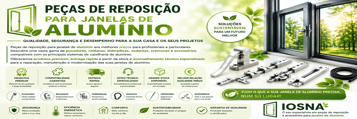 Pecas de reposiciao para janelas de aluminio