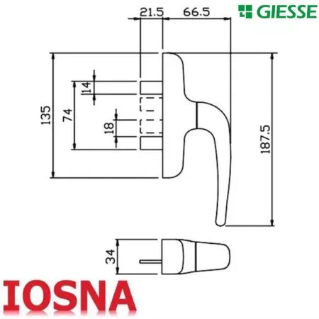 Cremona Giesse Blanca para Ventana y Puerta Practicable de Aluminio