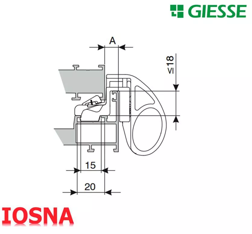 Cierre Golpete Twin Giesse Blanco - Ventanas Abatibles de Aluminio