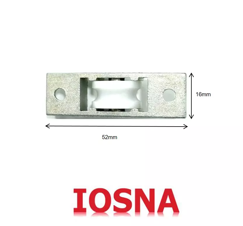 Rueda para Corredera de PVC 52mm Soporta 60kg