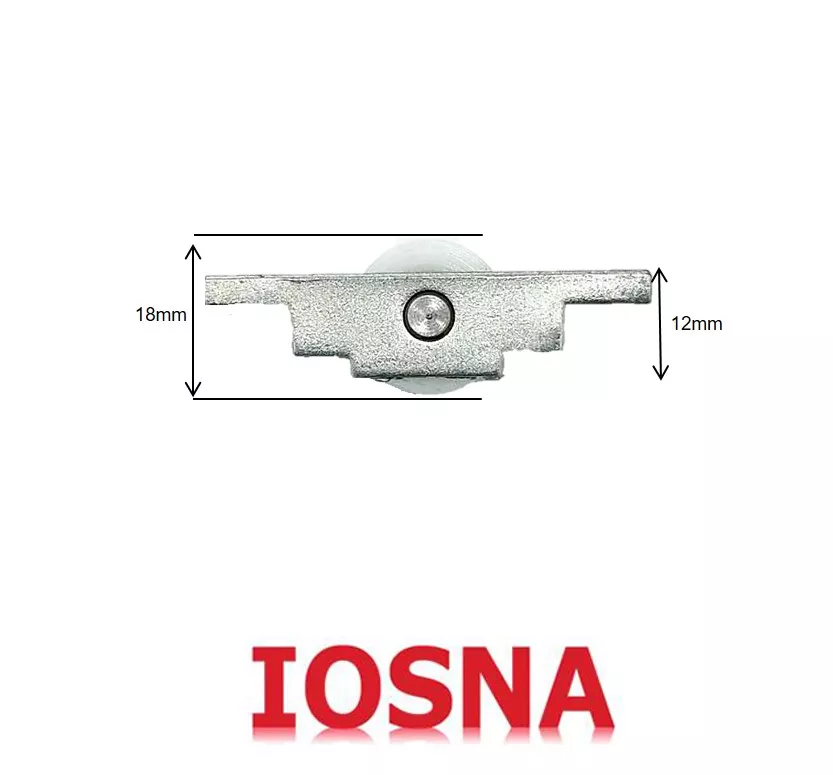 Rueda para Corredera de PVC 52mm Soporta 60kg