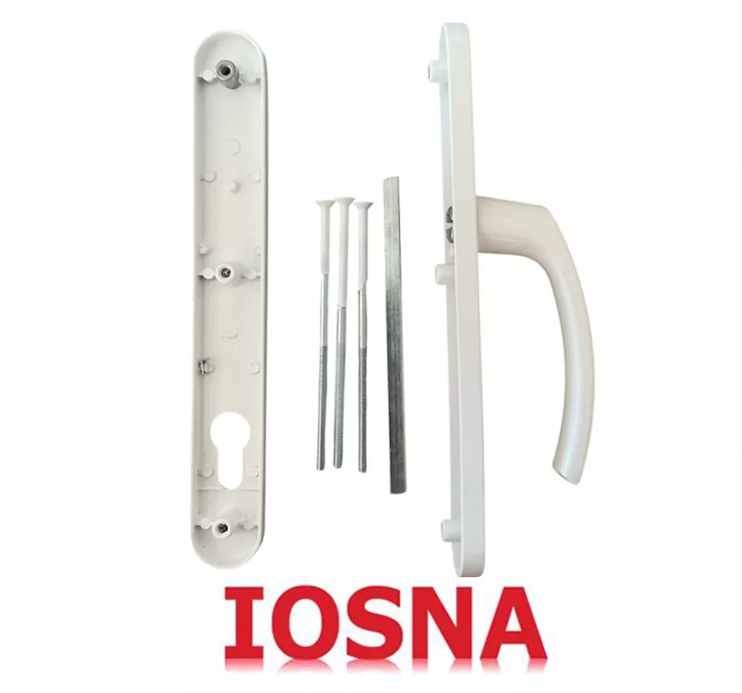 Manilla con placa exterior para puertas de pvc