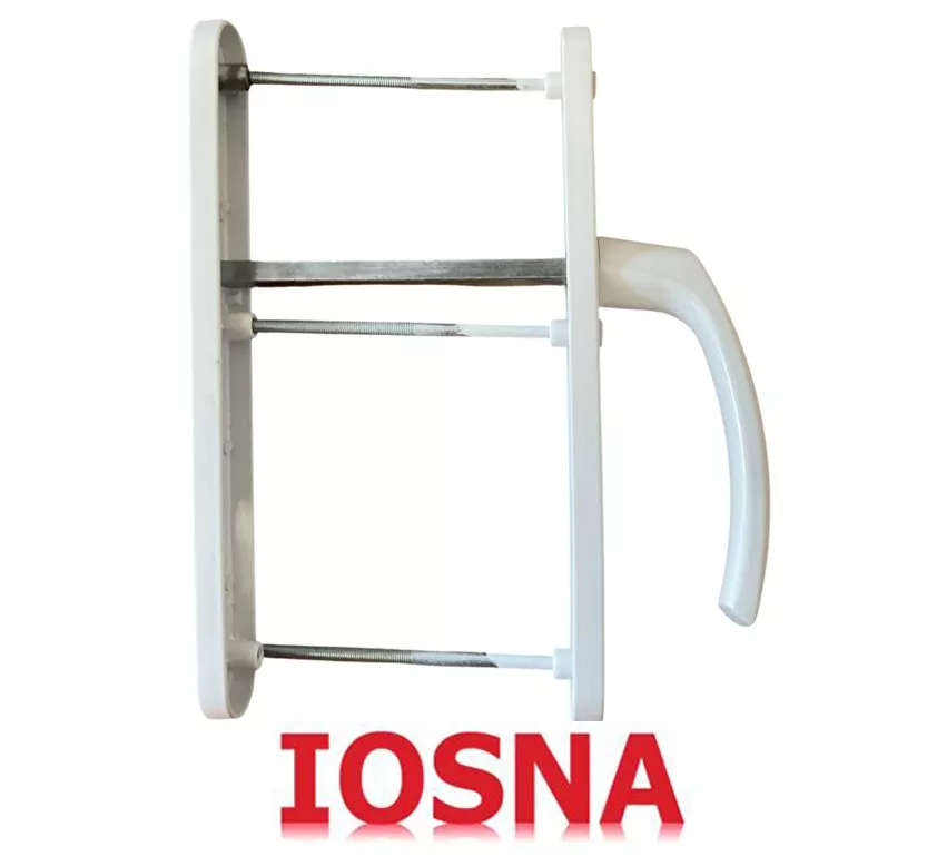 Manilla con placa exterior para puertas de pvc