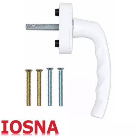 Maneta Atlanta para ventana de pvc 7x32-42 de color blanco