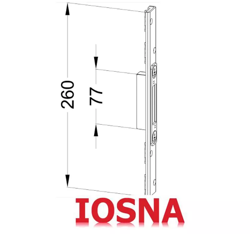 Cerradero puerta pvc STV-SB-U26-76 Winkhaus