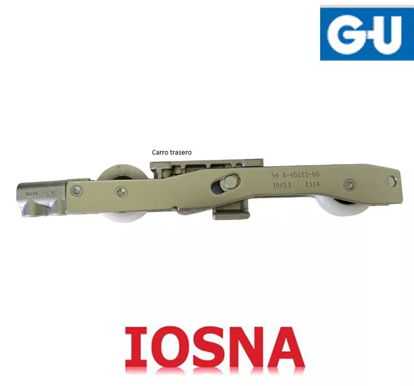 Rueda con carro GU para balconera pvc elevable
