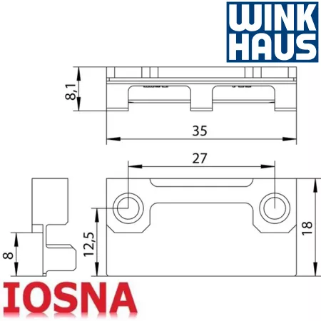 Parte de molde Winkhaus WSK 169 madera - 35mm