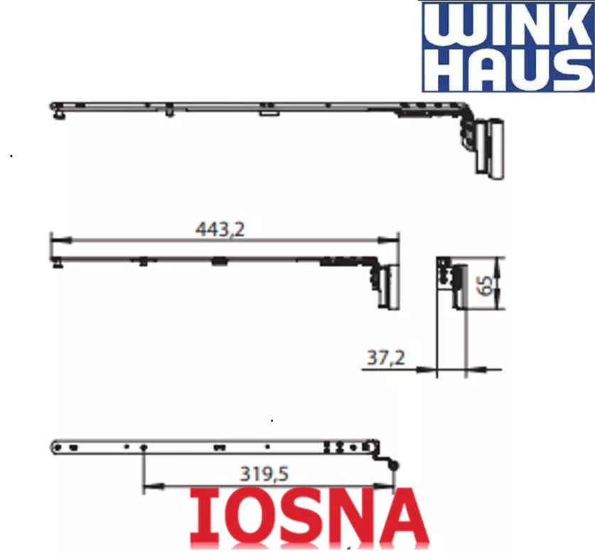 Compas para ventana de pvc WINKHAUS