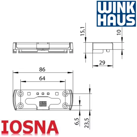 Cerradero Winkhaus SBK K 161 PVC - Oscilobatiente 29mm