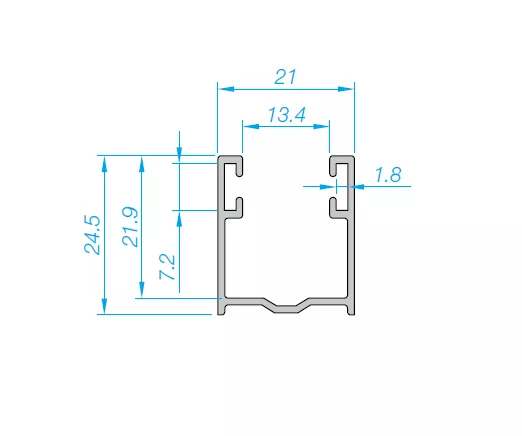 Guia de aluminio S-25 Persax, color blanco