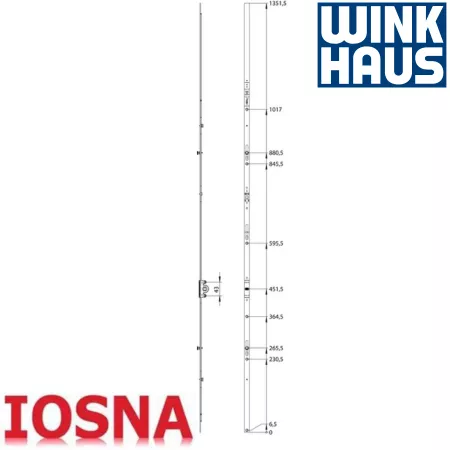 Cremona GAK.1550-2 FFH 1300-1550 Winkhaus - Herraje Oscilobatiente