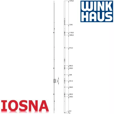 Cremona GAK.1775-3 FFH 1525-1775 Winkhaus - Herraje Oscilobatiente