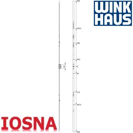 Cremona GAM.1800 FFH 1300-1800 Winkhaus - Herraje Oscilobatiente