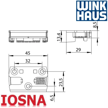 Cerradero seguridad Winkhaus SBS K 28 PVC - 29 mm