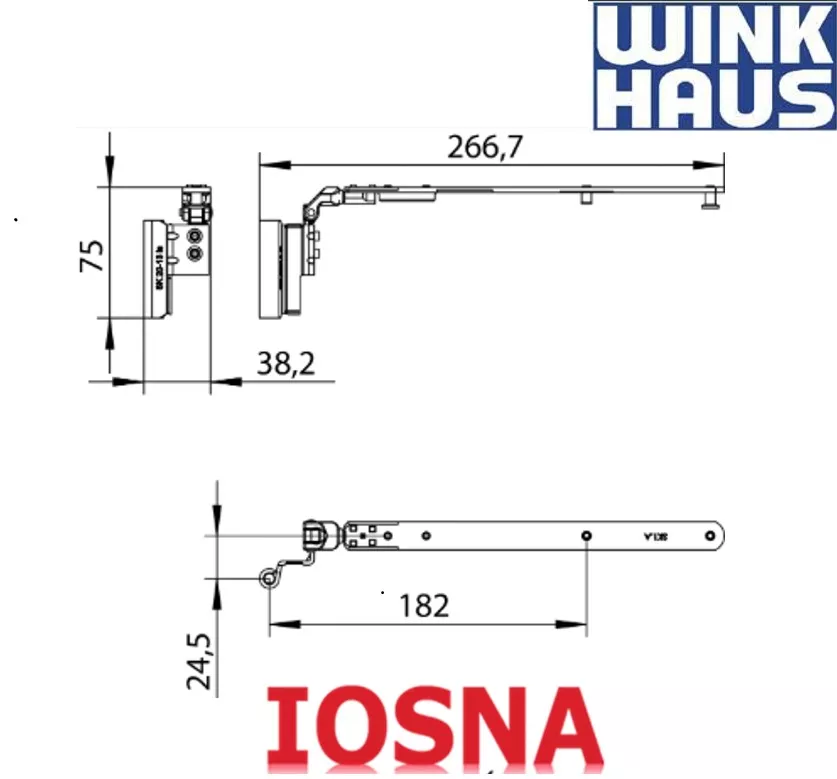 Compas SK 1 A 20-13 izquierda marca Winkhaus