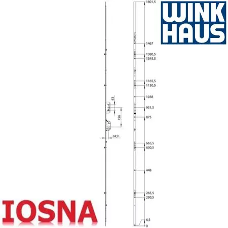Cremona Winkhaus GAKA 2000-4 D25 FFH 1750-2000