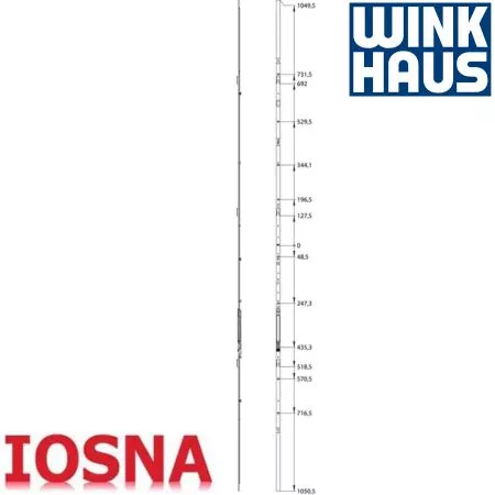 Cremona Palanca Winkhaus GASM 2300-3 FFH 1800-2300