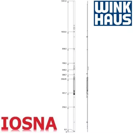 Cremona Palanca Winkhaus GASK 1550-1 FFH 1300-1550