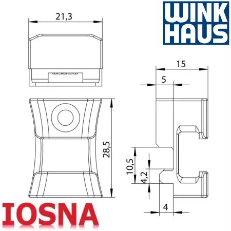 Cerradero Winkhaus SBK K E 5 PVC - Oscilobatiente 29mm