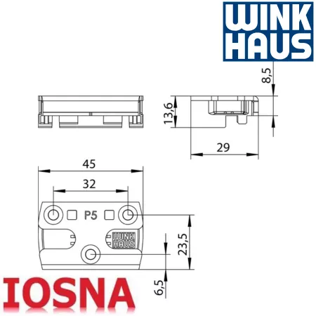 Cerradero seguridad Winkhaus SBS K 66 P5 PVC - 29mm