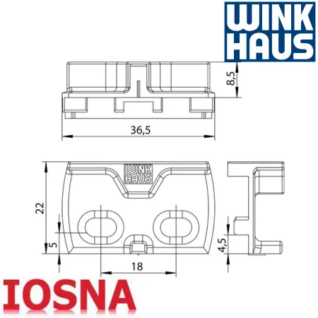 Cerradero microventilaci&oacute;n Winkhaus SBA K T 13-5 PVC - 36,5mm