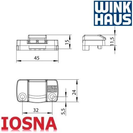 Elevador hoja Winkhaus FH 161 madera - 45mm