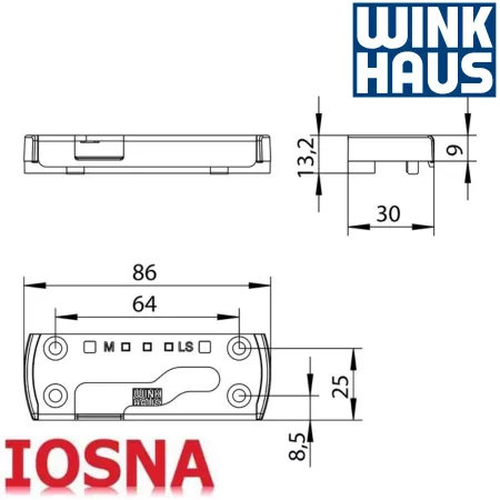 Cerradero Seguridad Winkhaus SBS.K.PAD.162.LS PVC 86mm