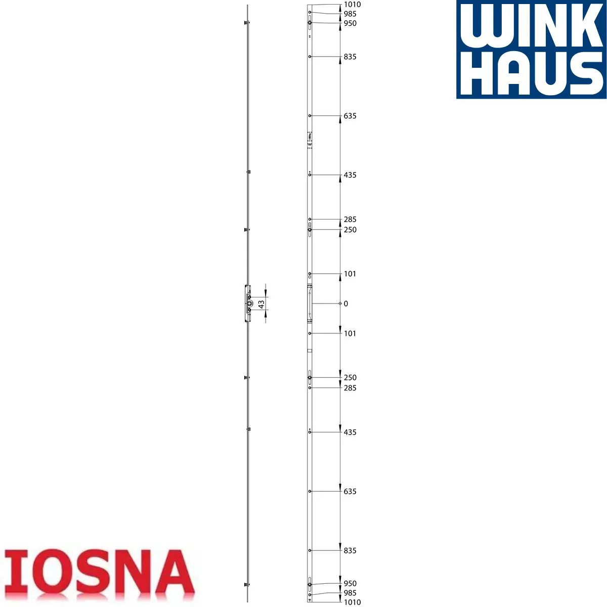 Cremona Winkhaus GAVM 2020-4 D7,5 2020-2350 mm