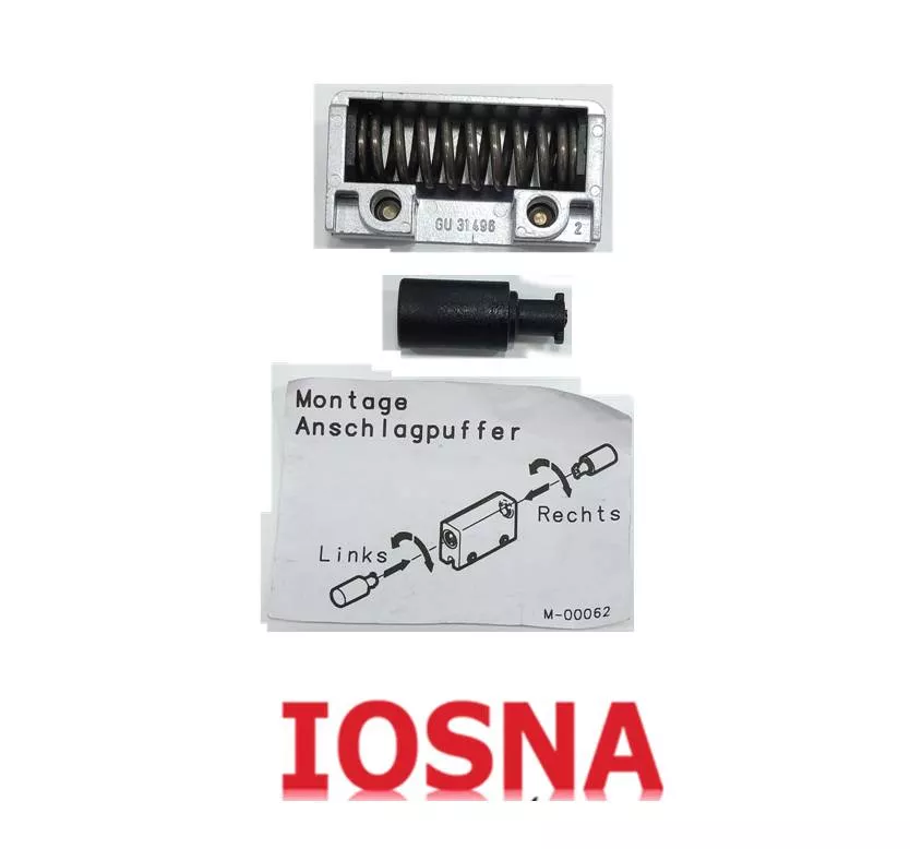 Pieza GU tope con muelle  966-968/200 EV1 plata (35)