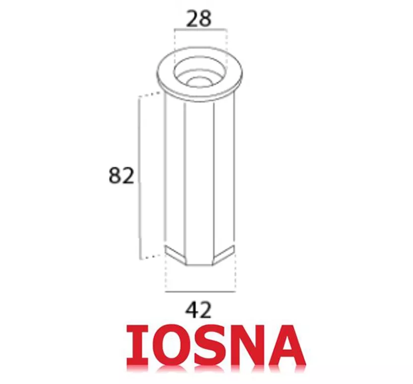 Contera fija de plastico para persianas