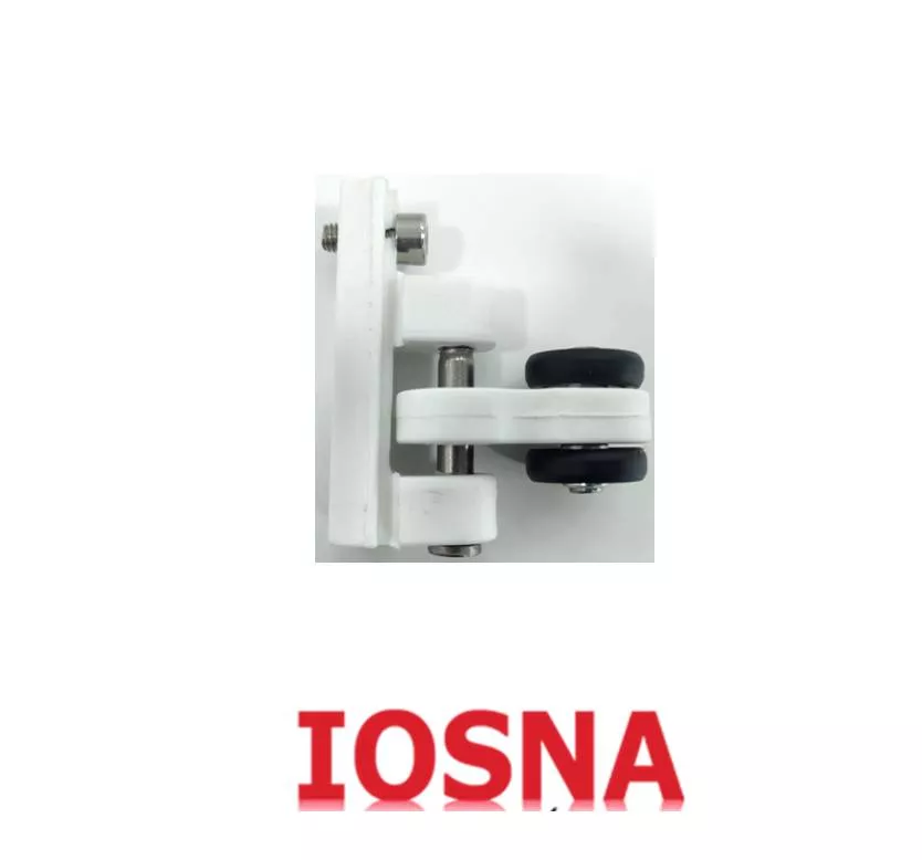 Polea m&oacute;vil para toldos blanca con rodamientos M5 - Nylon reforzado