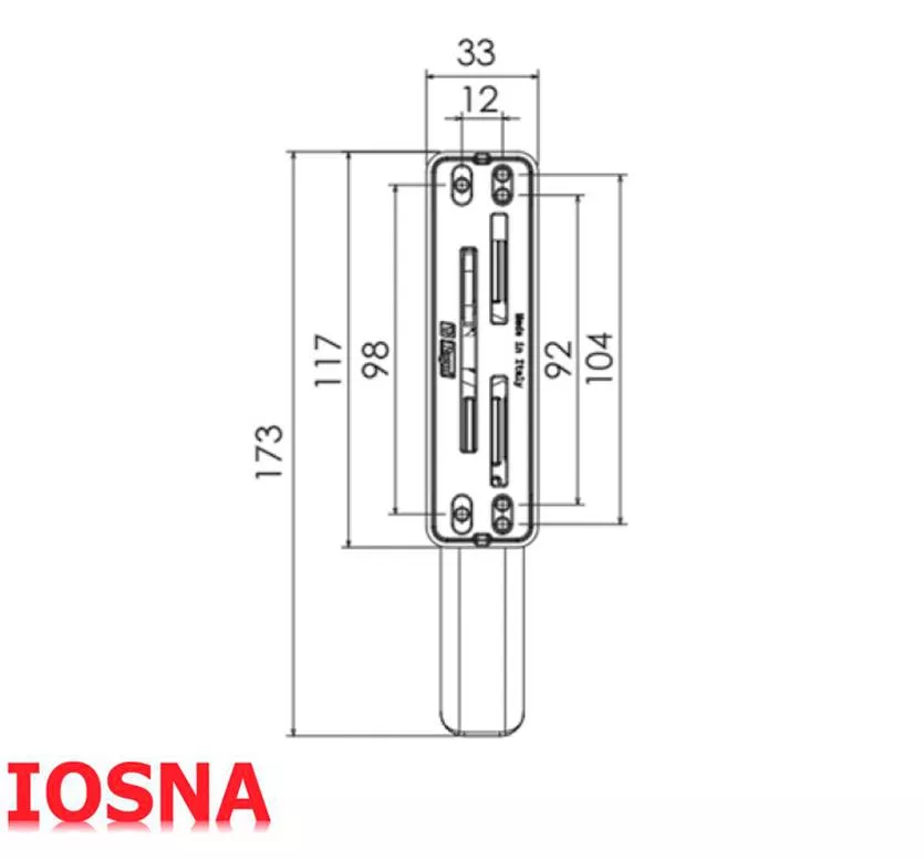 Cremona Oscilobatiente ALBA SAE Negra - Maneta 125 mm para Ventana Aluminio