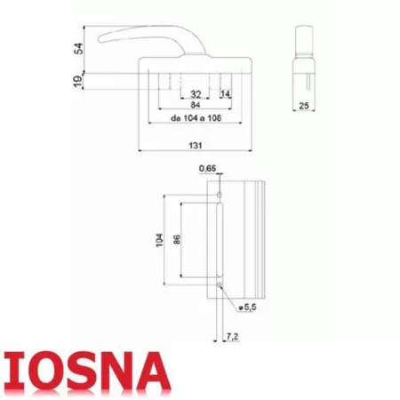 Cremona Julia para puerta apertura exterior