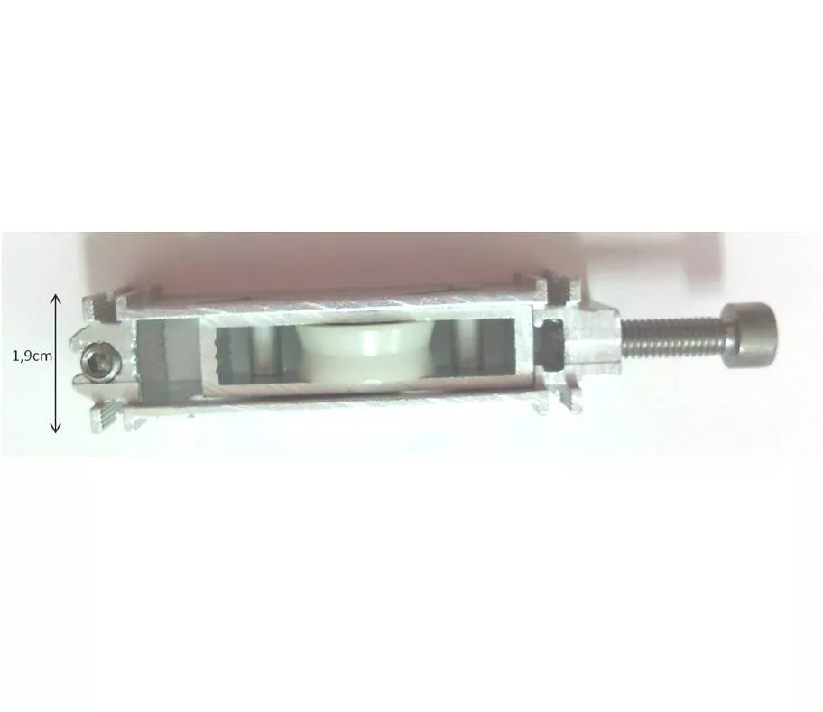 Cojinete Graduable para Ventana Corredera Alba 60 | Rueda Regulable 8 cm Aluminio