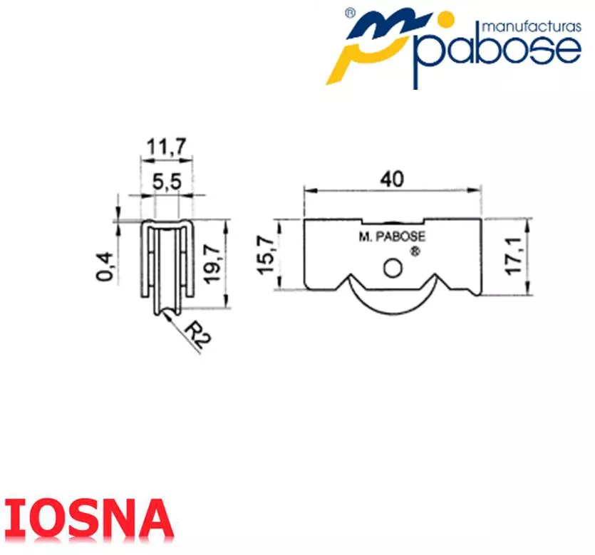 Rueda Pabose para Ventanas Correderas 1004/4-B