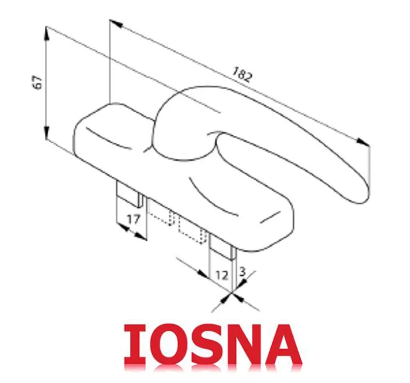Manilla Siegenia para Puerta y Ventana de Aluminio Practicable
