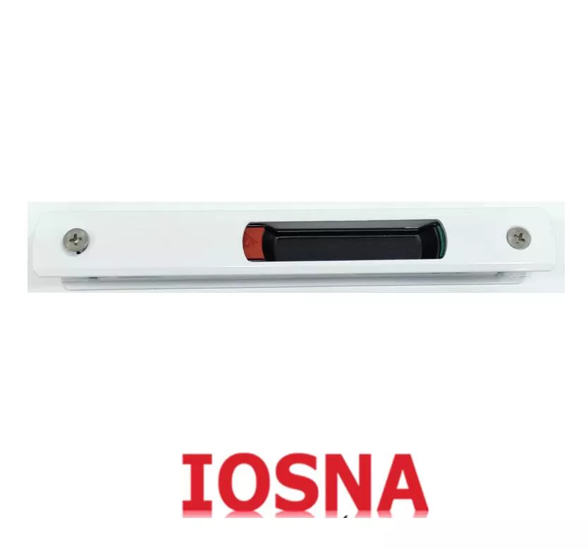Cierre u&ntilde;ero corredera aluminio Blanco 195 mm - Tirador embutido