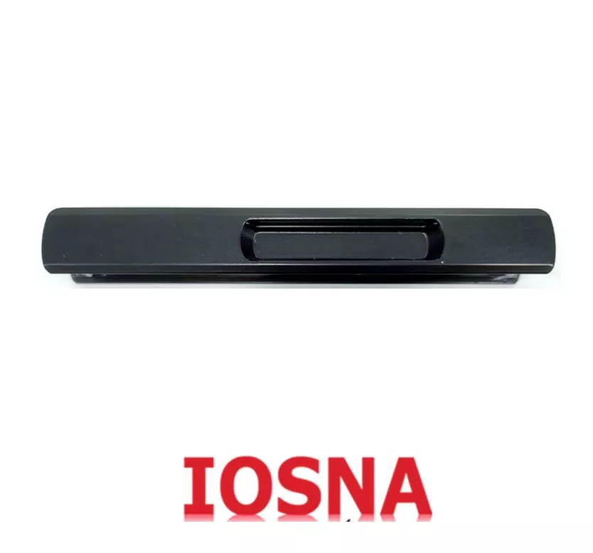 Cierre u&ntilde;ero corredera aluminio negro 195 mm - Tirador embutido