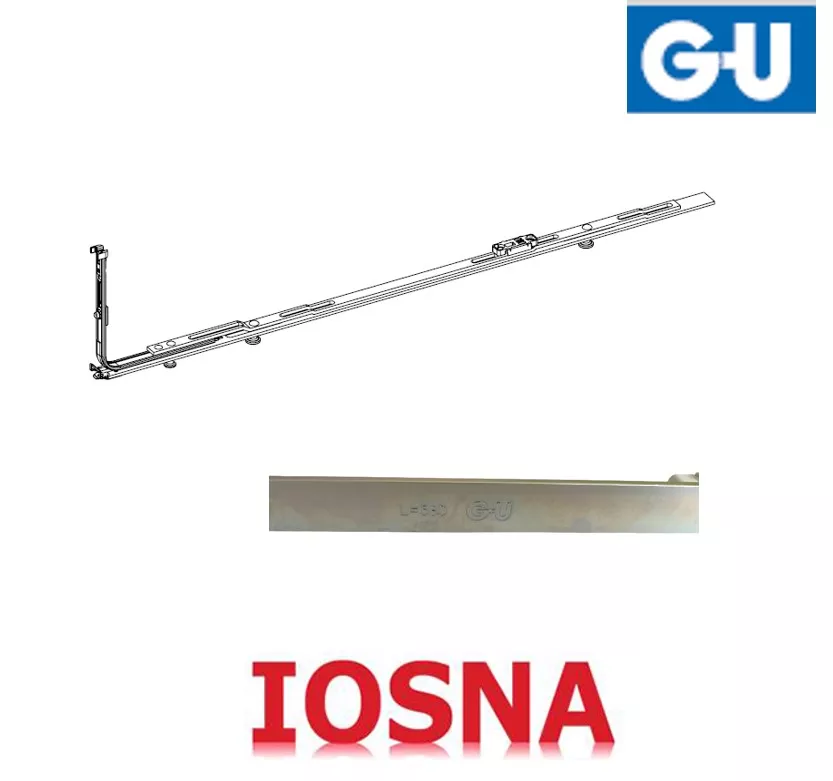 Tirante GU inferior L530 para ventanas de pvc