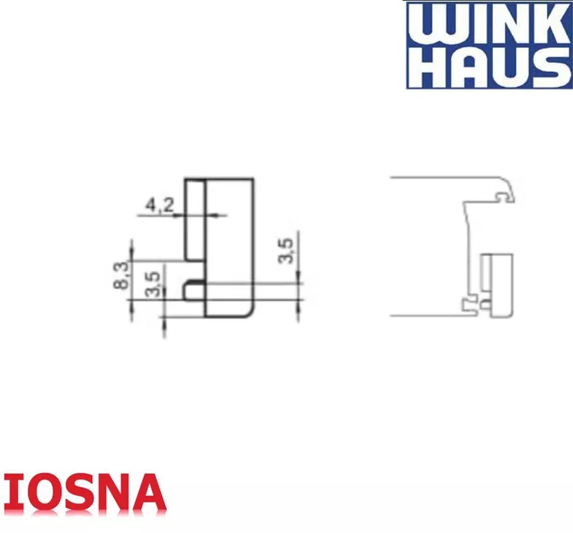 Cerradero Winkhaus SBK.K.162.P7 PVC - 86mm eje 13mm RC