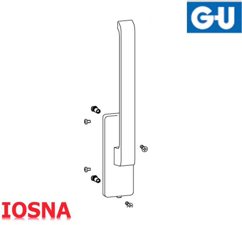 Maneta GU para balconera de pvc apertura osciloparalela