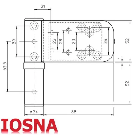 Bisagra SIKU 3D K3130 Negra PVC 120kg - Simonswerk