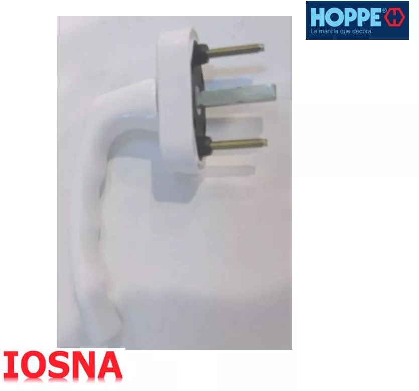Manilla Luxemburgo T35 Hoppe Secustik para ventana PVC oscilobatiente blanca