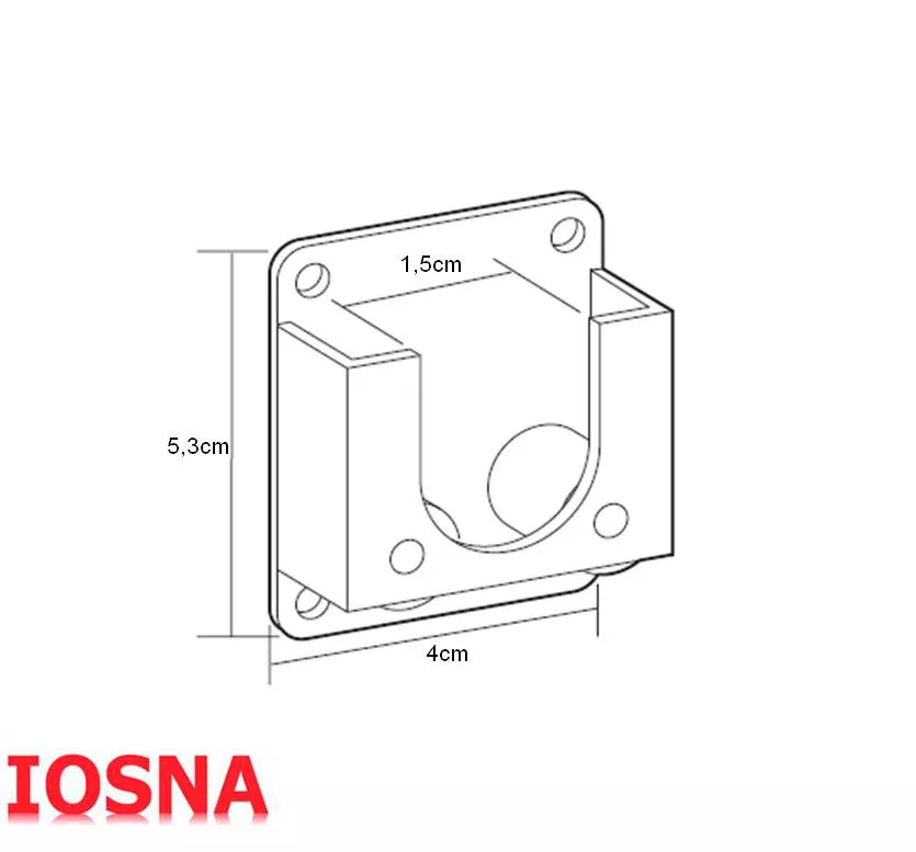 Soporte para persianas tipo roldana