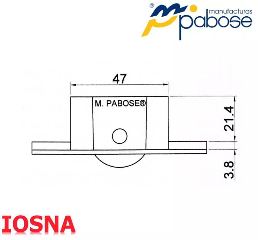 Rueda  Pabose P-2010A para corredera