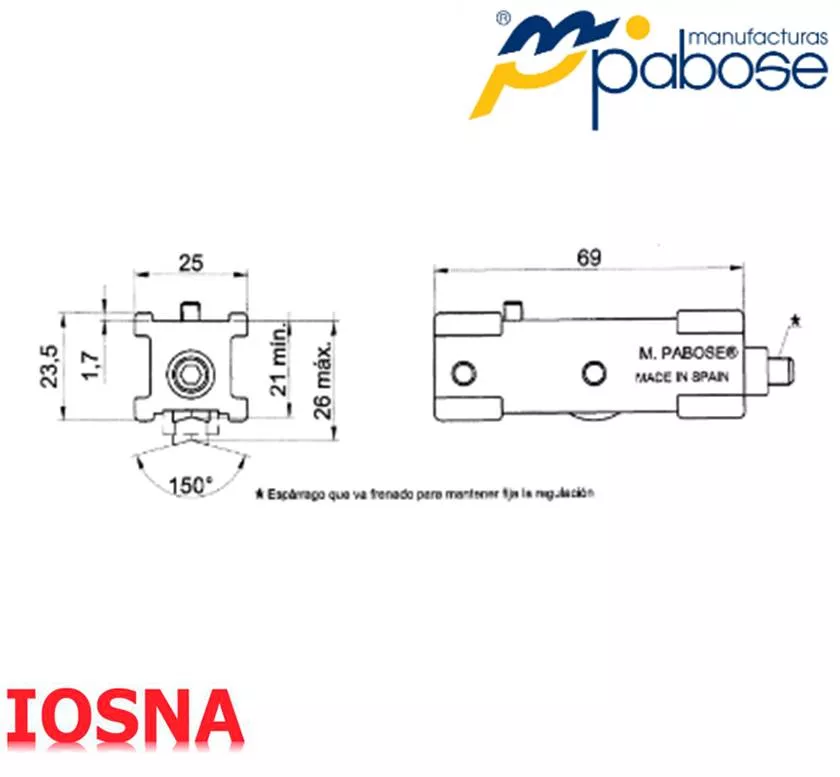 RUEDA PABOSE para corredera