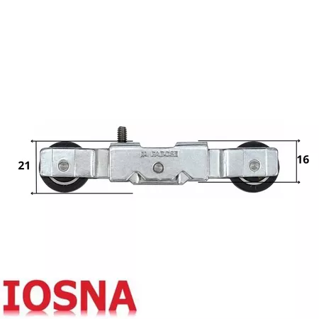 Tandem-Lager Pabose T-1004/4 Stahl 60 kg Schiebet&uuml;r
