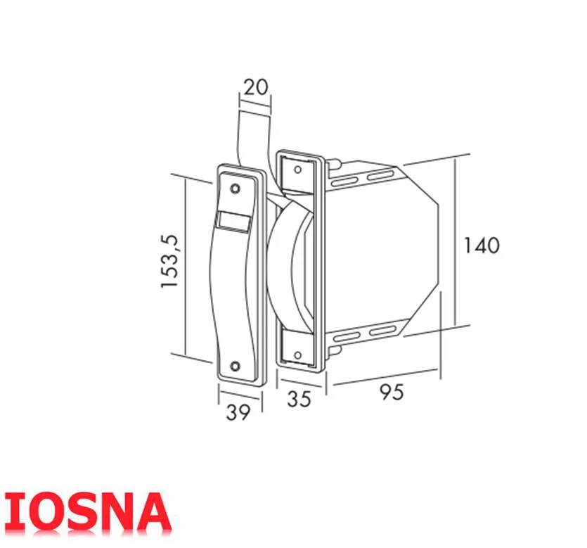 Recogedor empotrable persiana 20mm blanco con resorte - Accesorio persianas